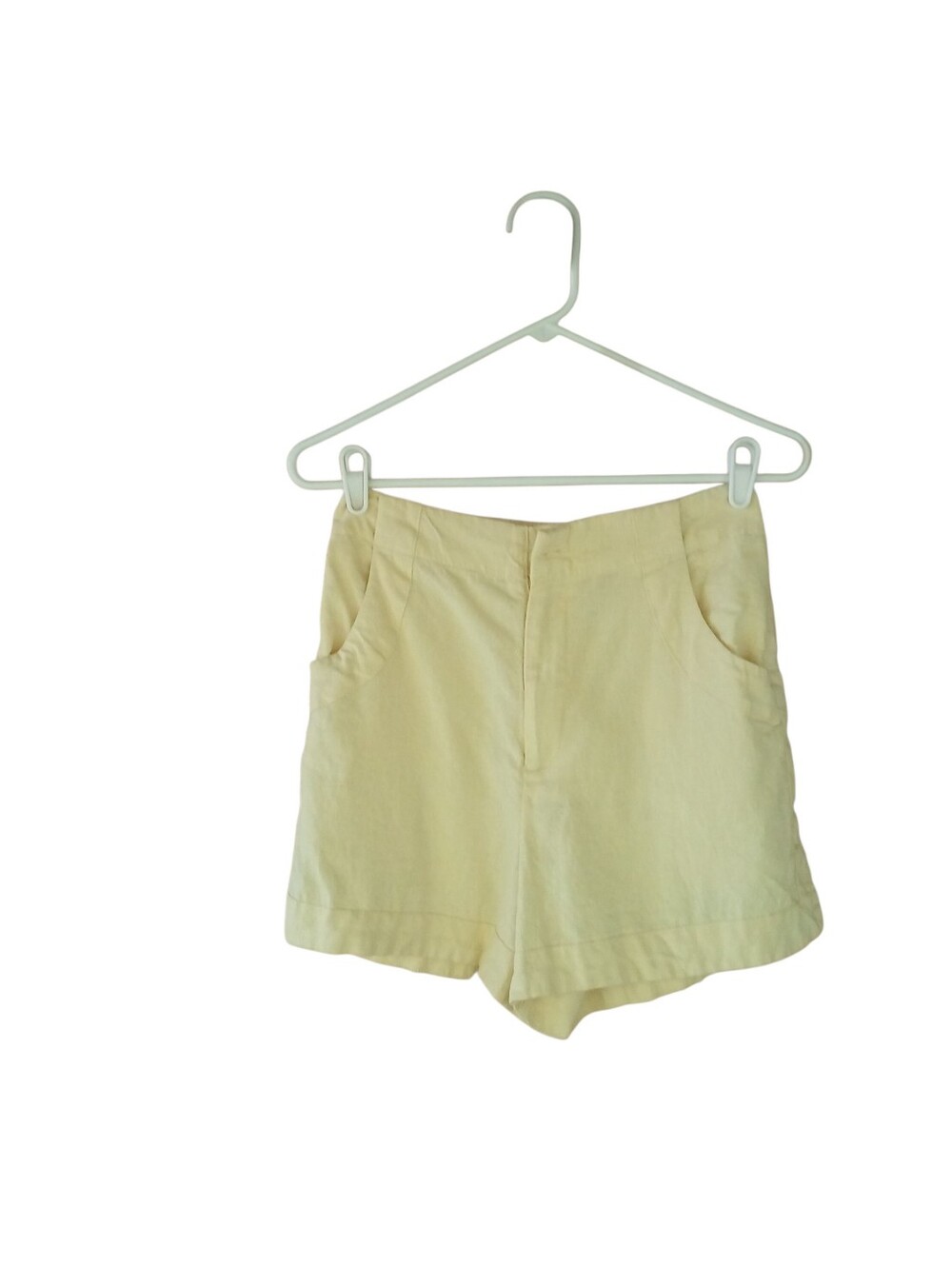 House Of Harlow 1960 Yellow High Waisted 4" Linen Blend Shorts Small